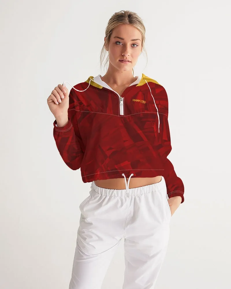 Sqdltd SB Women's Cropped Windbreaker Lava Sun