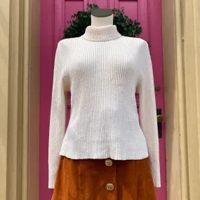 St. John cream knit sweater size M **as is**