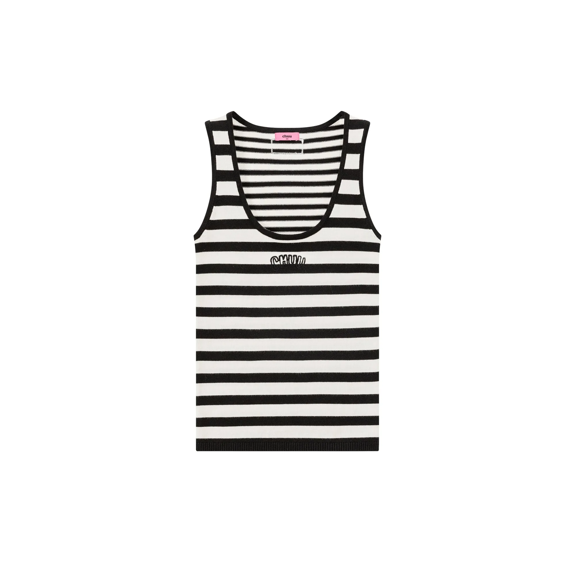 Striped Knit Sleeveless Top