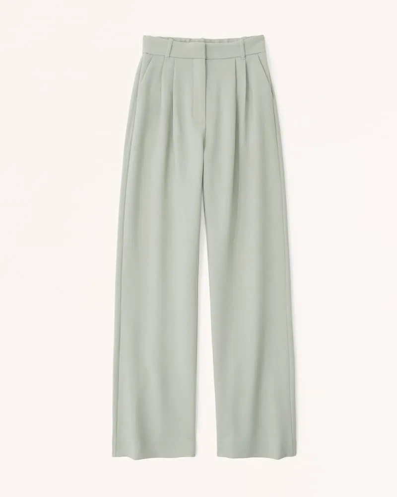 Summer 2023 Icy Tailored Crepe Wide-Leg Pants