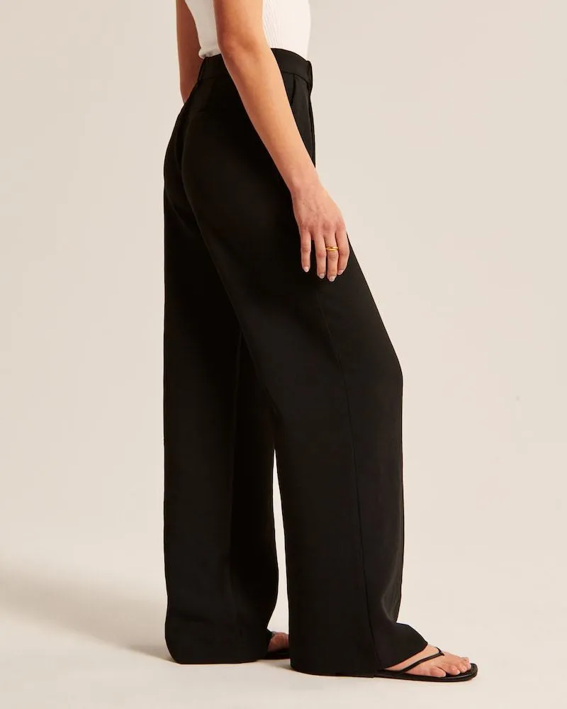 Summer 2023 Icy Tailored Crepe Wide-Leg Pants