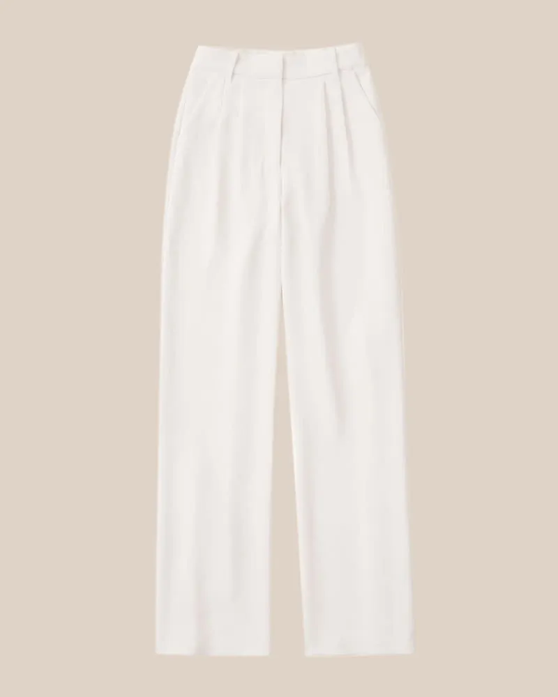 Summer 2023 Icy Tailored Crepe Wide-Leg Pants