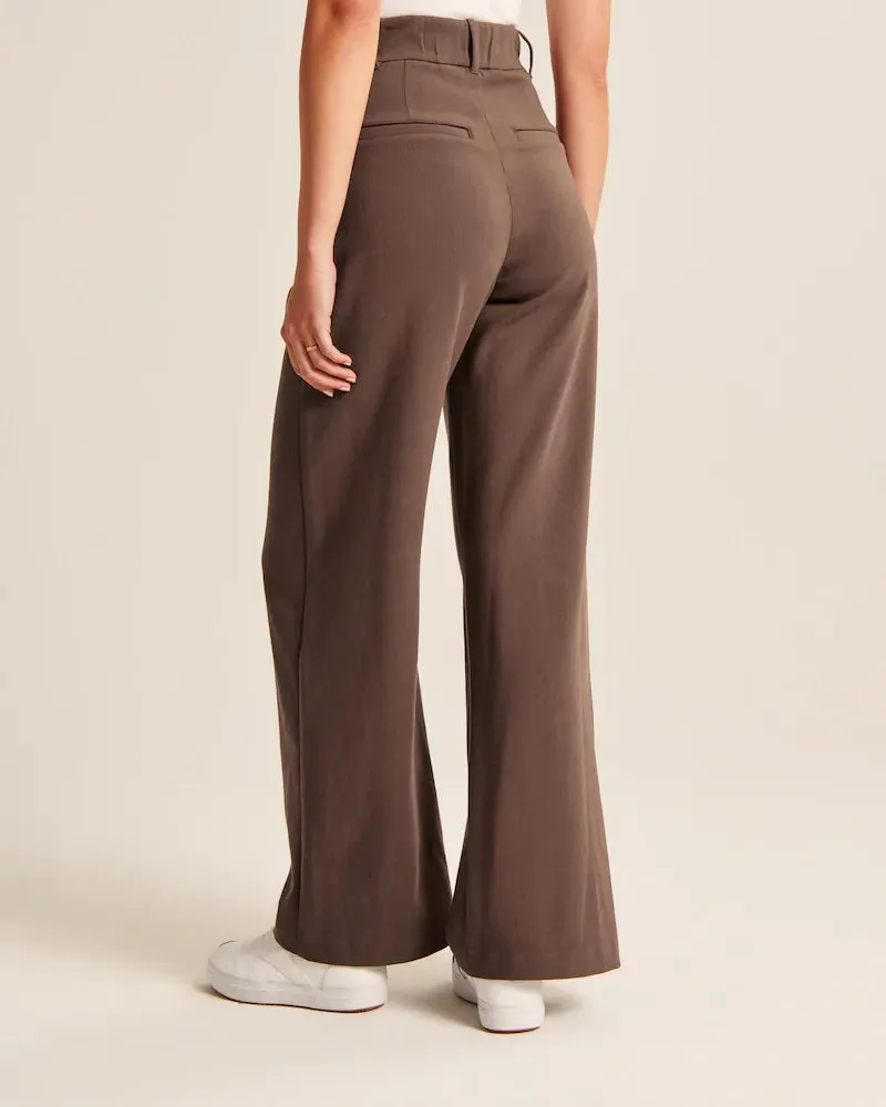 Summer 2023 Icy Tailored Crepe Wide-Leg Pants