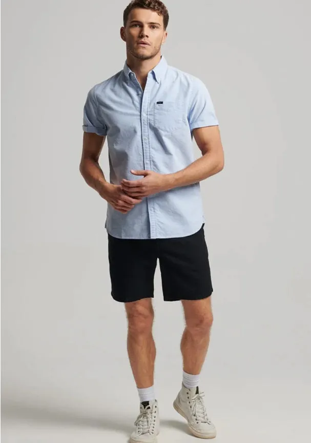 Superdry Vintage Oxford Short Sleeve Shirt- Classic Blue