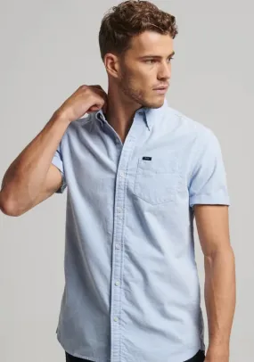 Superdry Vintage Oxford Short Sleeve Shirt- Classic Blue