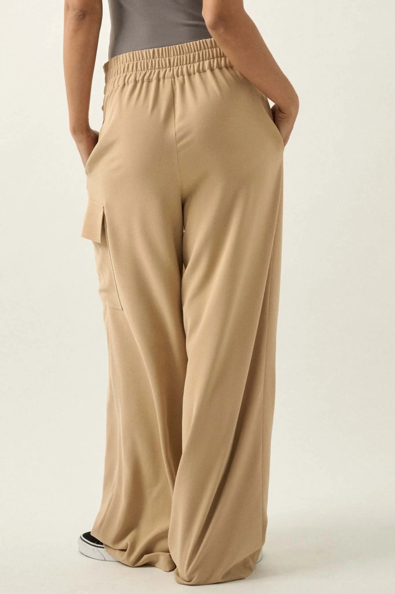 Take It in Stride Belted Wide-Leg Cargo Pants