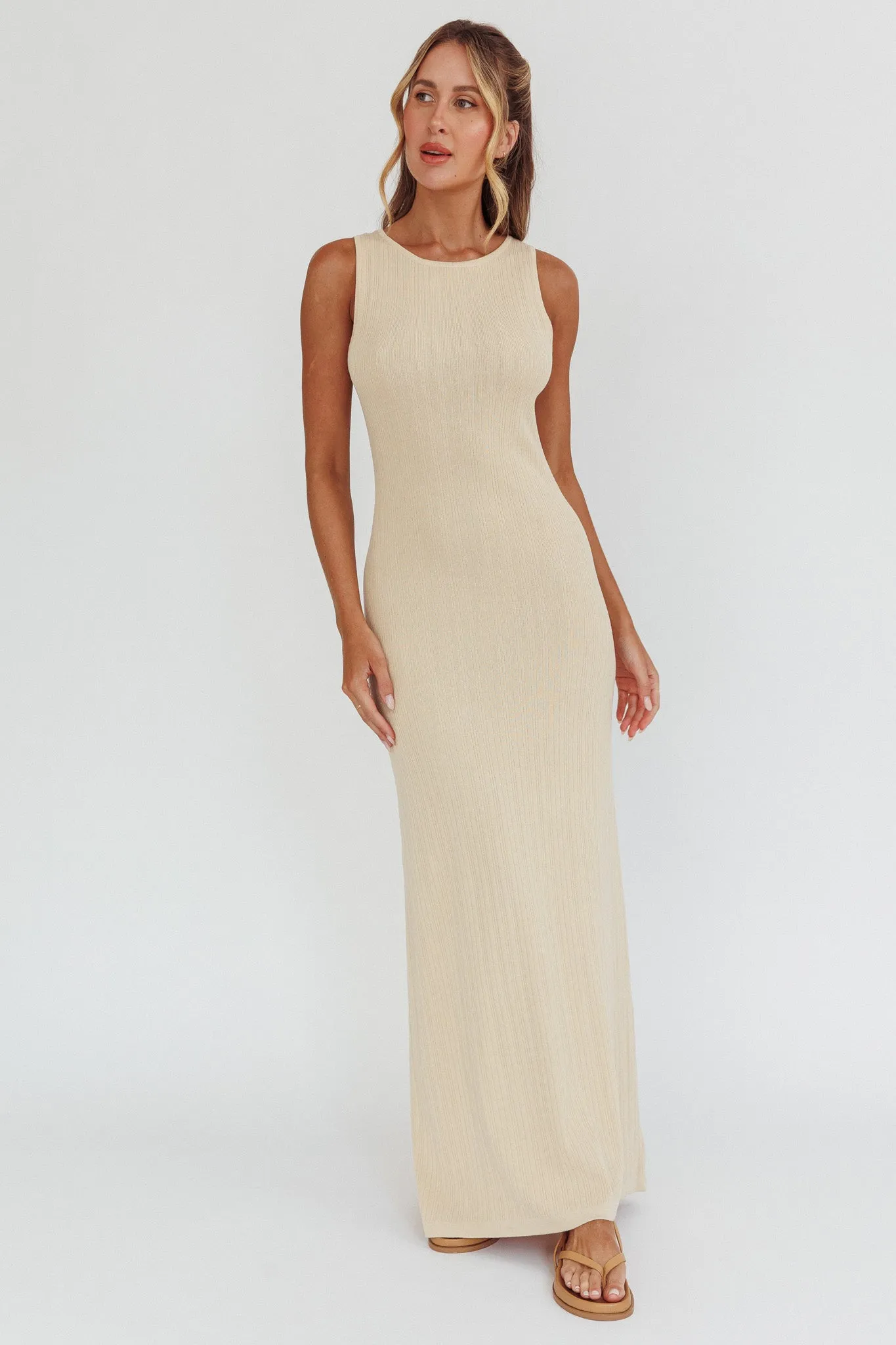 Tarli Low Back Maxi Dress Butter