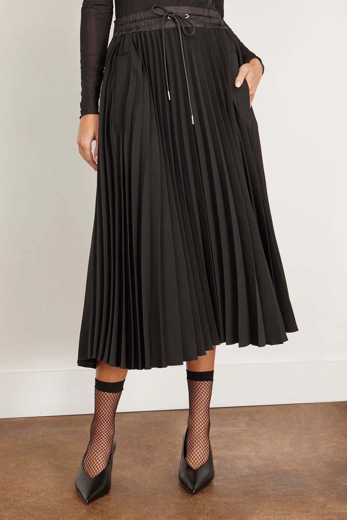 Technical Jersey Skirt in Black