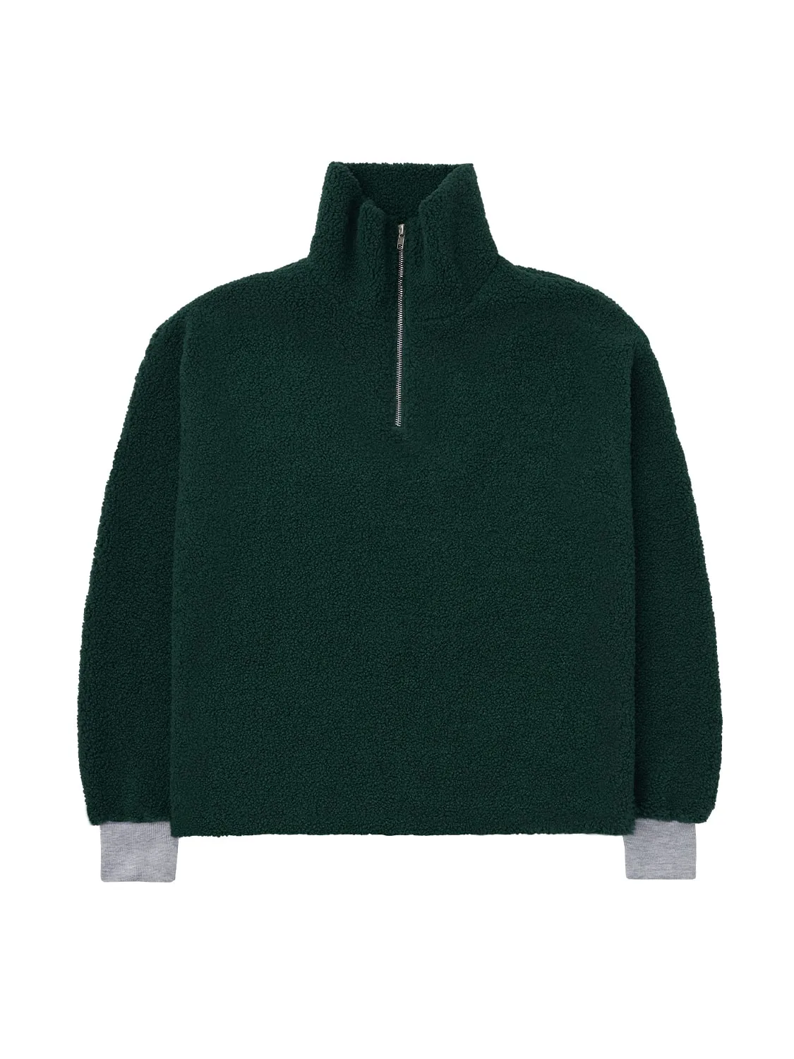 Teddy Fleece Quarter Zip Green