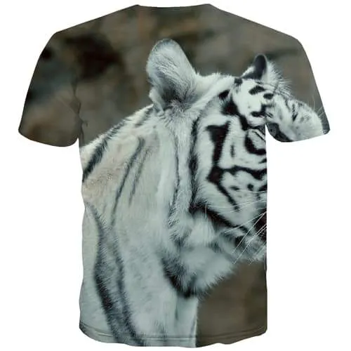 Tiger T shirts Men Animal T shirts Funny Leopard Tshirt Printed Ferocious T-shirts 3d Harajuku Tshirt Anime Short Sleeve summer