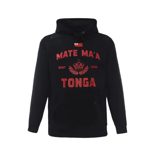 Tonga 2022 Kids Pullover Hoodie - Black (TLHOJ22009)