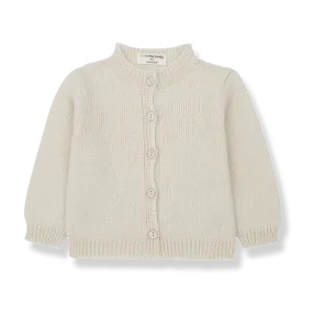 top l/s wool knit - ecru