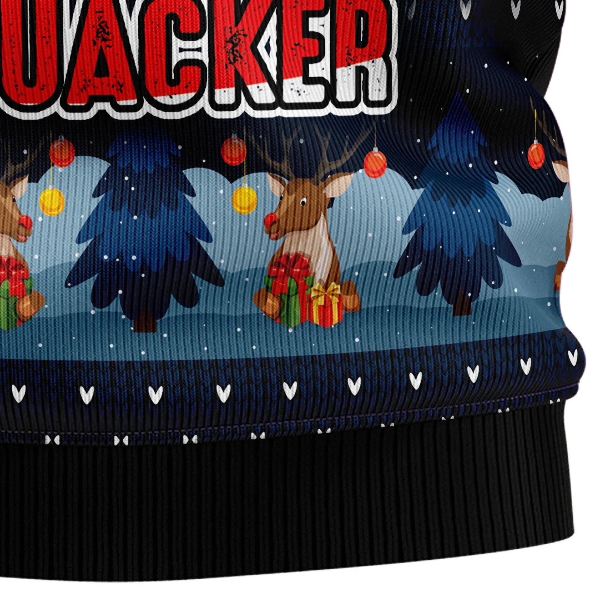 Ugly Christmas Sweater JulesRoche All-Over-Print Wool Blend