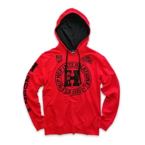 UNISEX 2-TONE NEW VARSITY SEAL PULLOVER HOODY - RED/BLACK