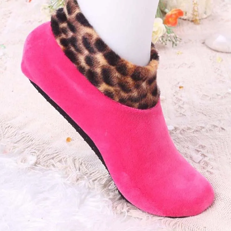 Unisex Winter Warm Non Slip Elastic Sock Slippers