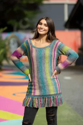 Universal Yarn Colorburst - Chroma Collection Patterns - Sweep Pullover - PDF Download