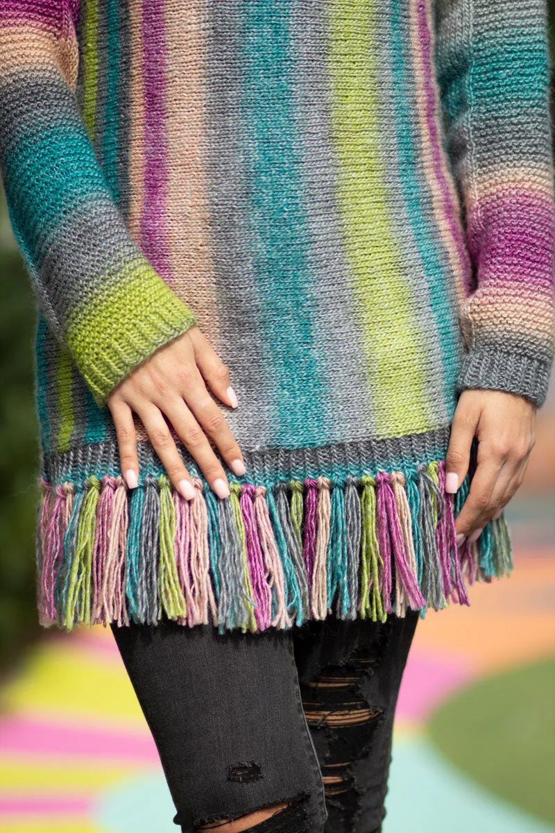 Universal Yarn Colorburst - Chroma Collection Patterns - Sweep Pullover - PDF Download