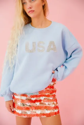 USA BABY BLUE PULLOVER