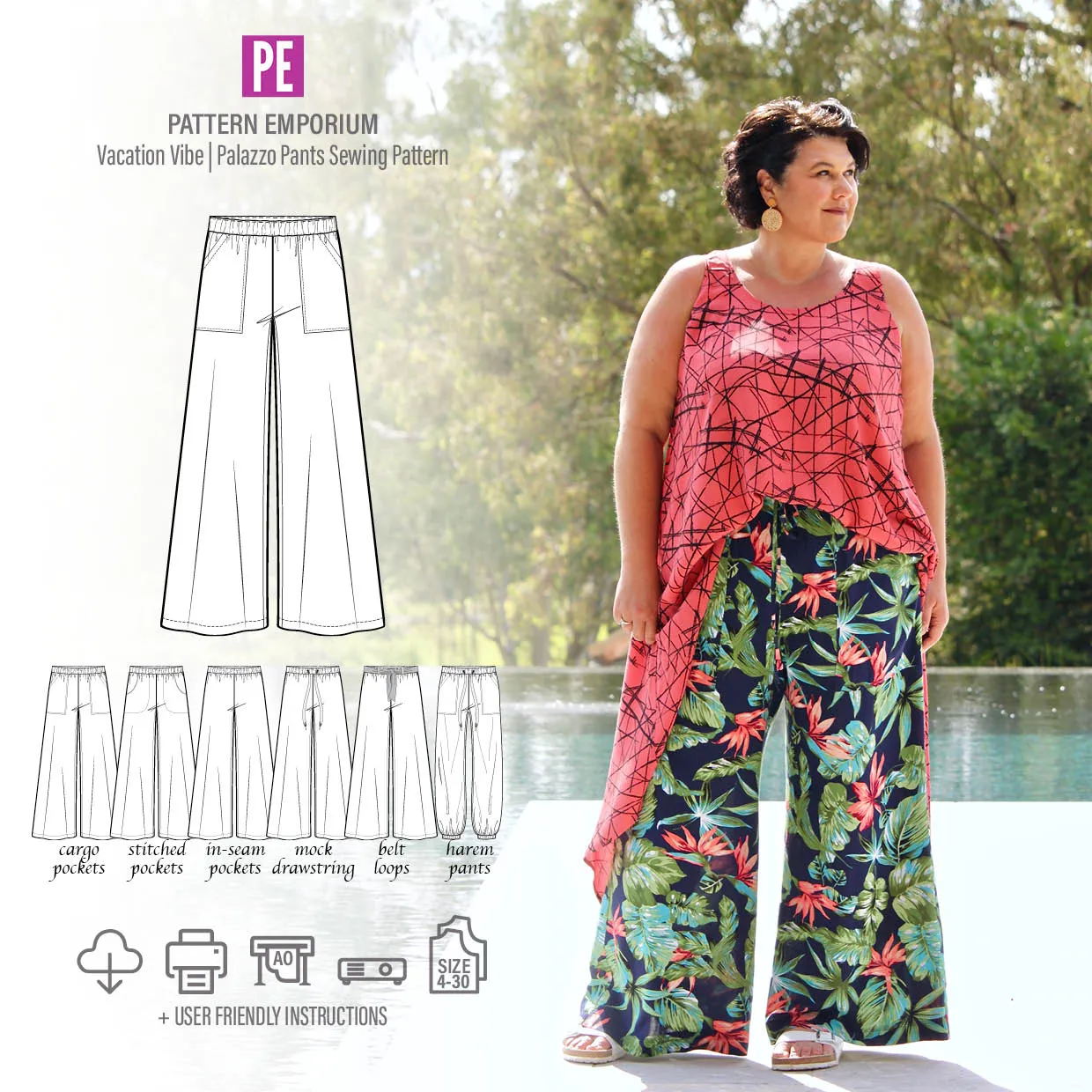 Vacation Vibes | Palazzo Pants Sewing Pattern