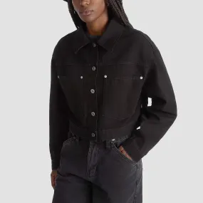 Vans Raynes Crop Trucker Jacket Black - Womens