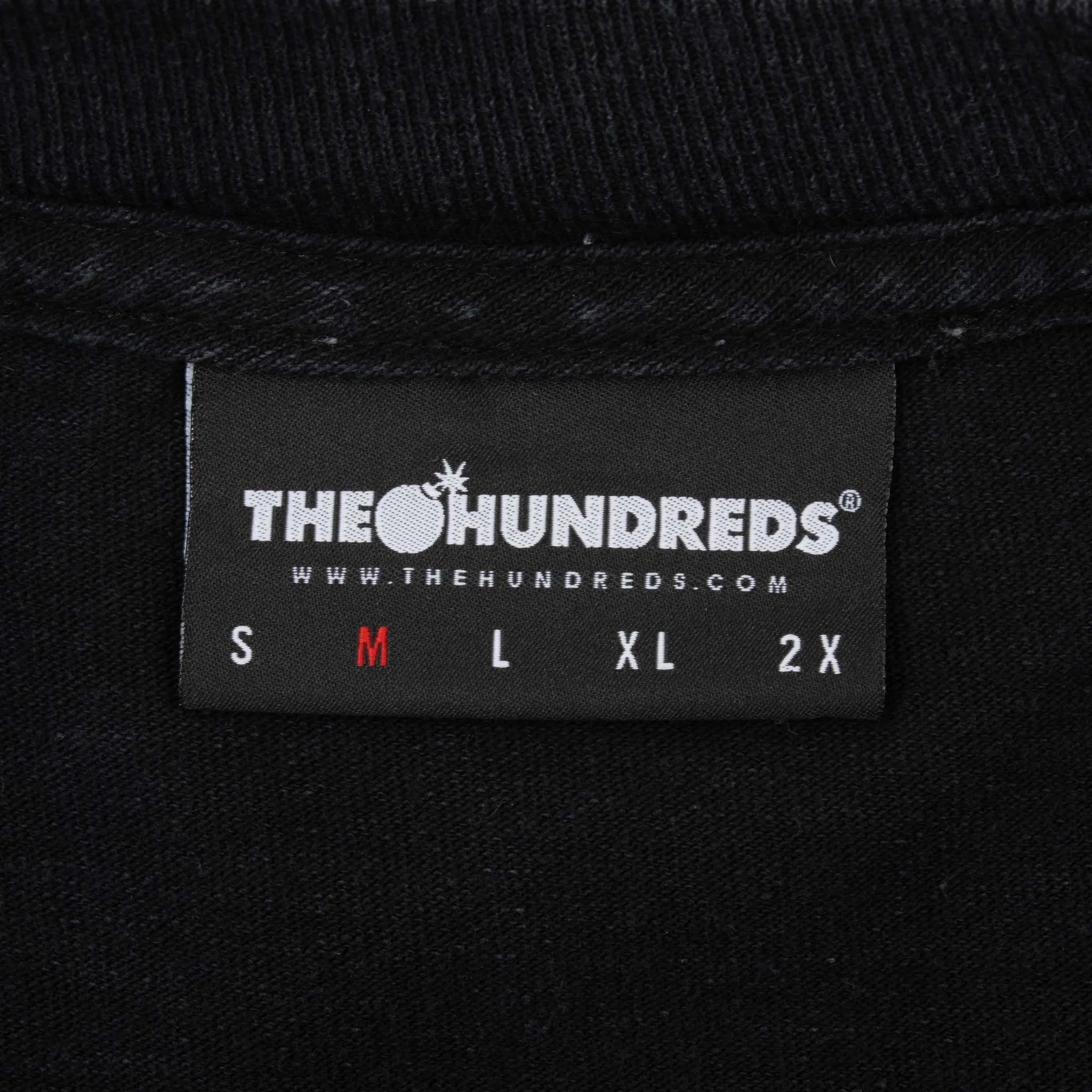 VINTAGE THE HUNDREDS ALL OVER PRINT 2000S BLACK TEE SHIRT SIZE MEDIUM