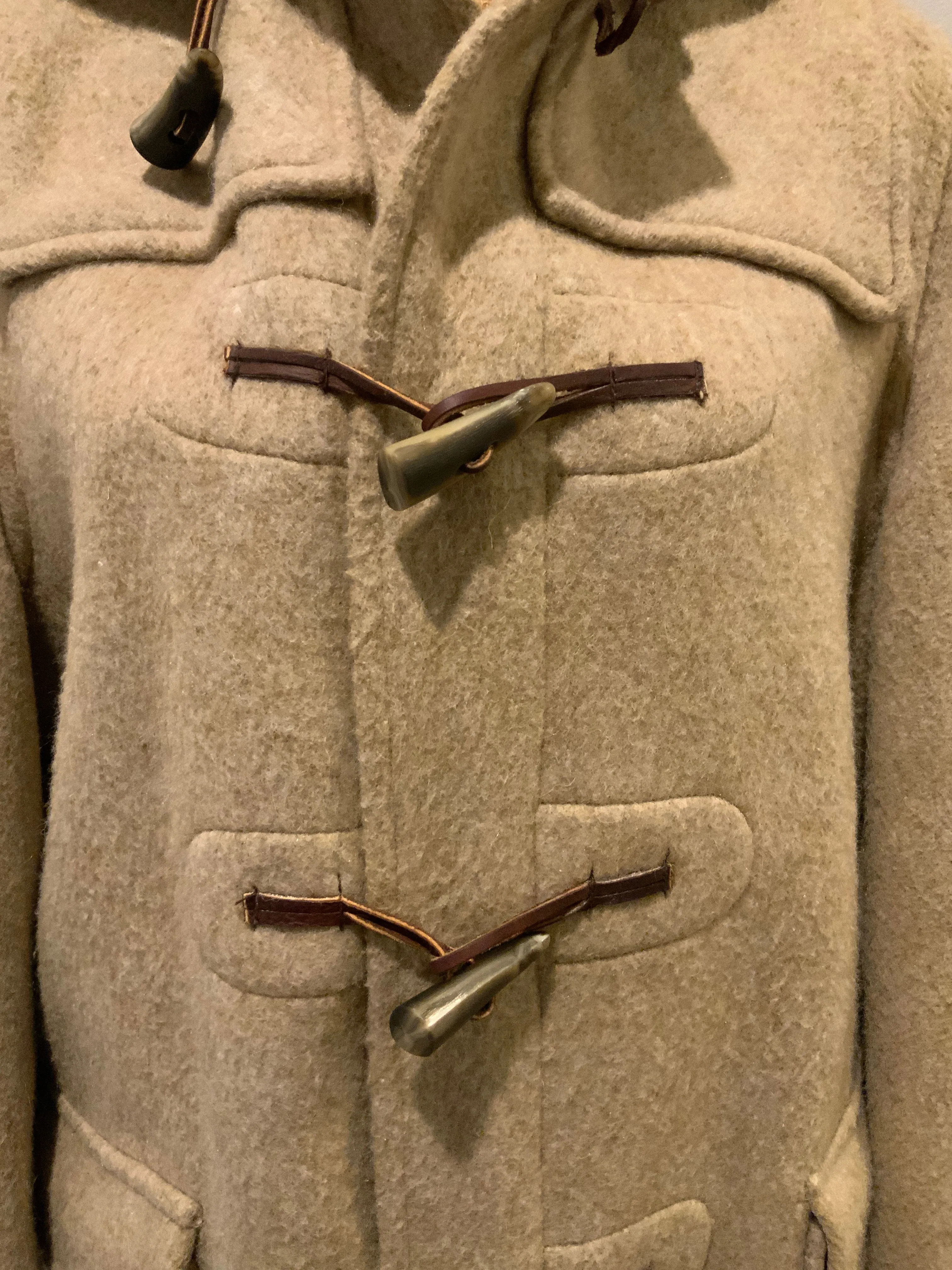 Vintage Tip Top Beige Wool Duffle Coat