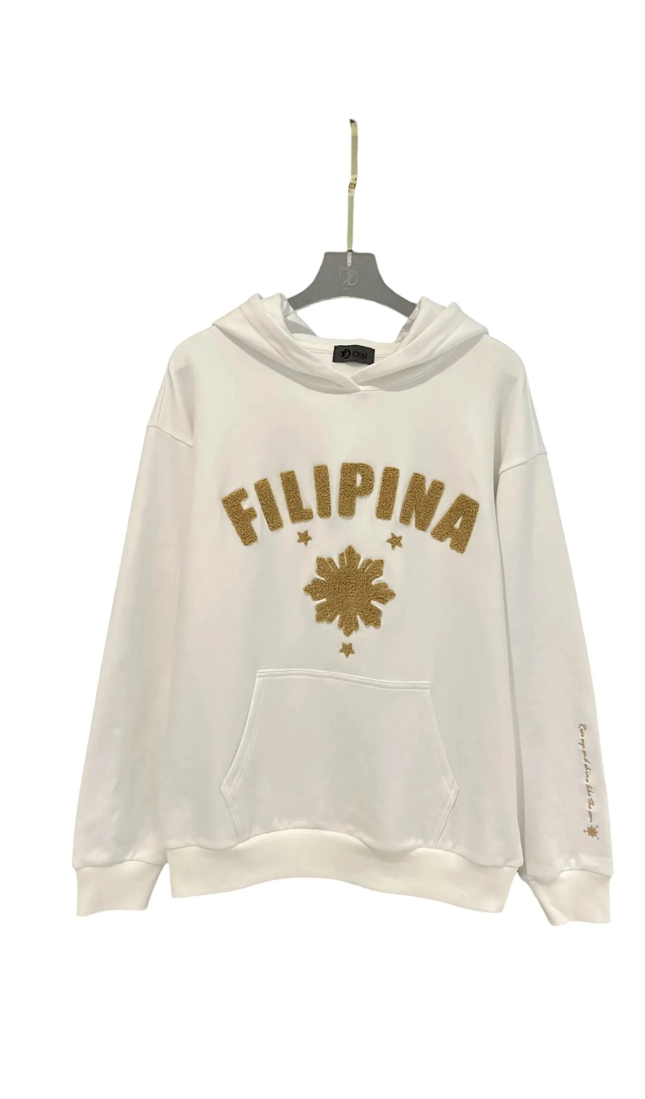 WHITE FILIPINA PULLOVER HOODIE