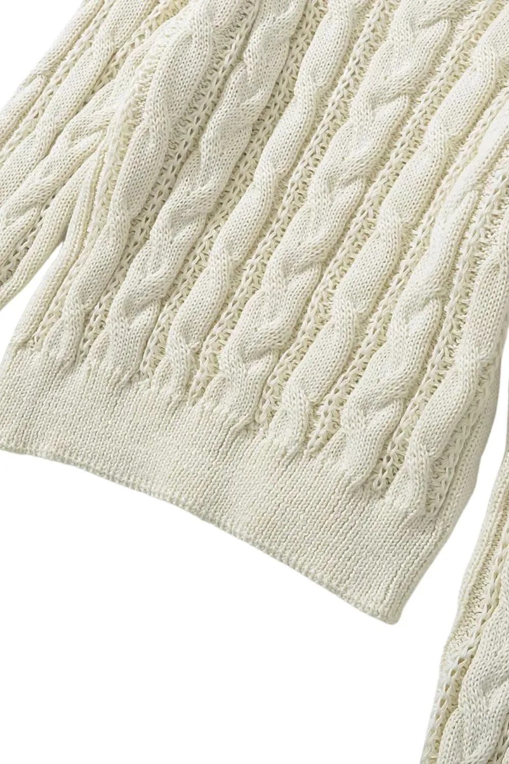 'Willy' Cable Knit Round Neck Pullover Sweater (4 Color)