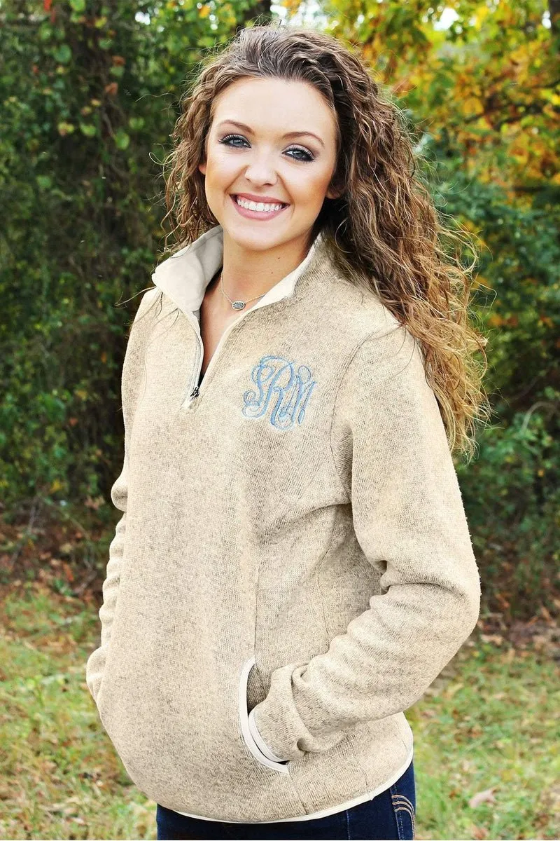 Women's Charles River Heathered Fleece Pullover, Oatmeal Heather *Customizable! (Wholesale Pricing N/A)