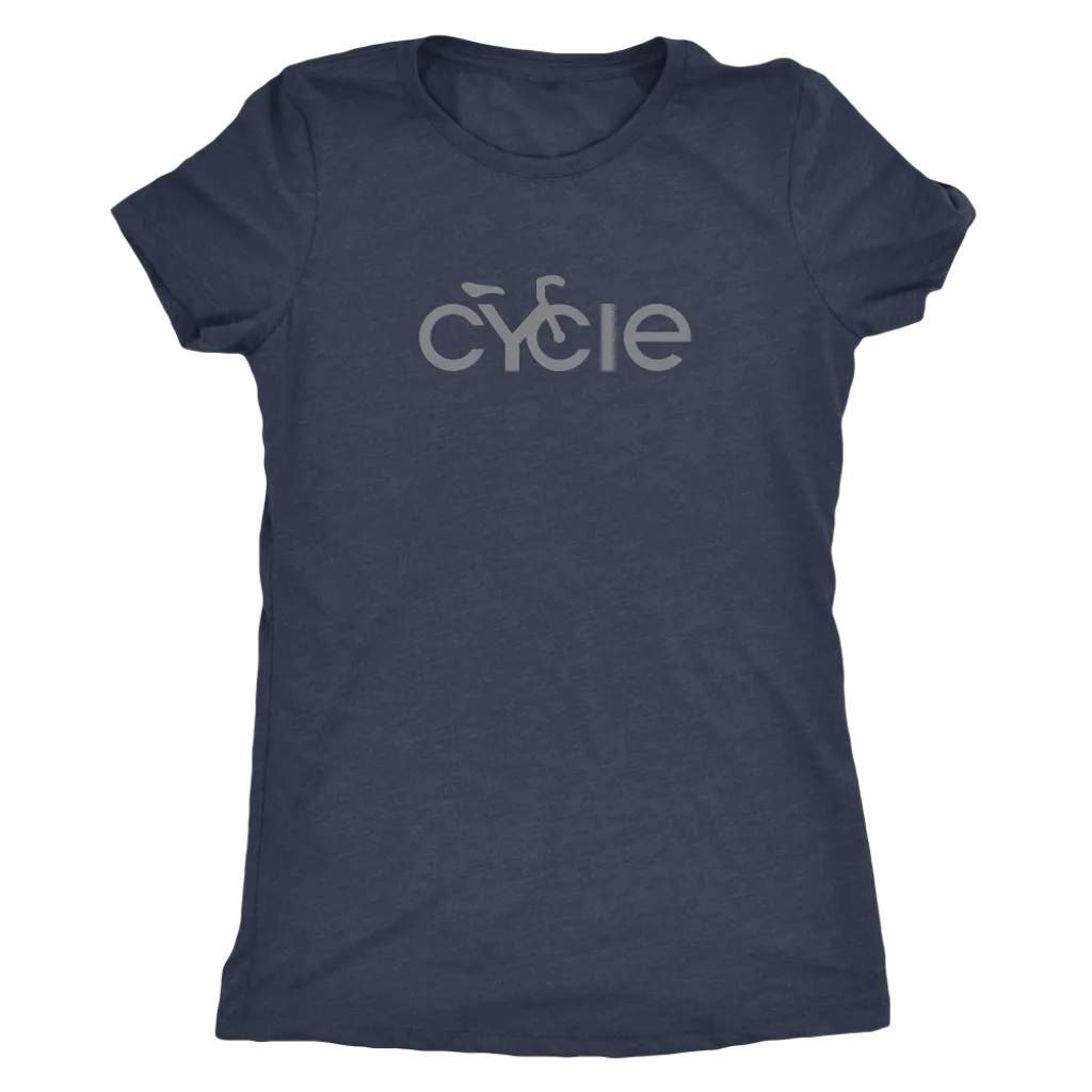 Women's Cycle T-Shirt (grey ink)