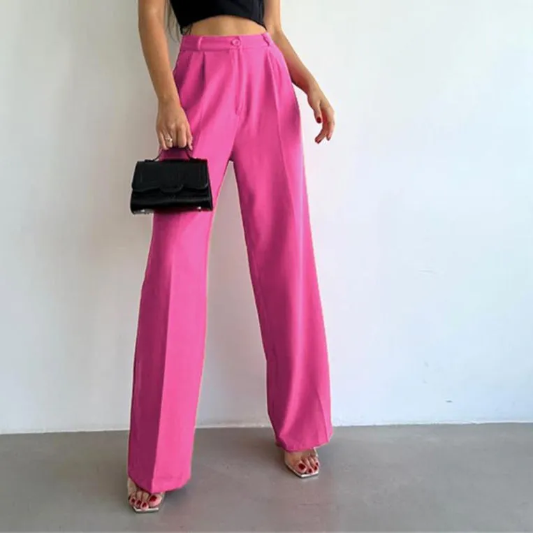 Women'S Fashion High Waist Straight Pants Wholesale Pants