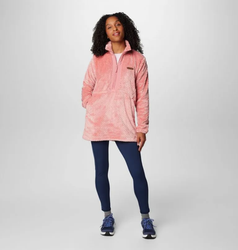 Women's Fire Side Quarter-Zip II Fleece Pullover- Pink Agave