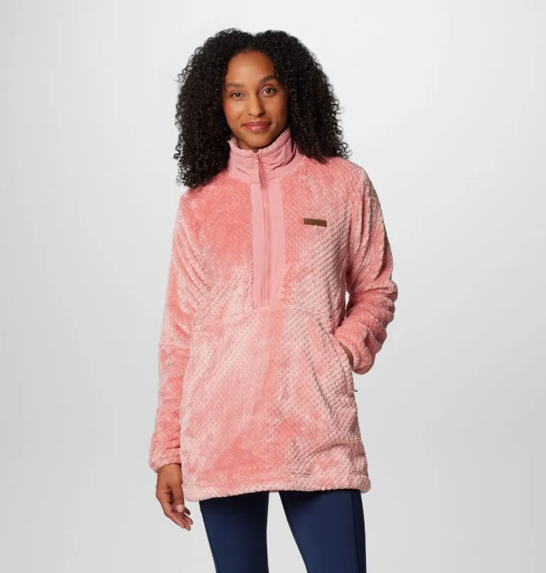 Women's Fire Side Quarter-Zip II Fleece Pullover- Pink Agave