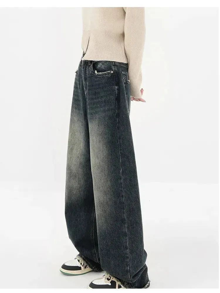 Women's High Waist Baggy Jeans Fashion Designer Pants