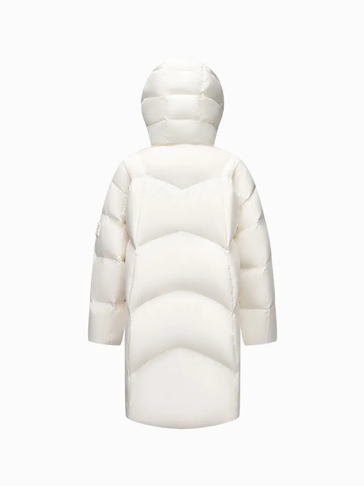 Women's long regular down jacket