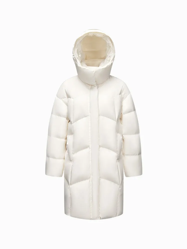 Women's long regular down jacket