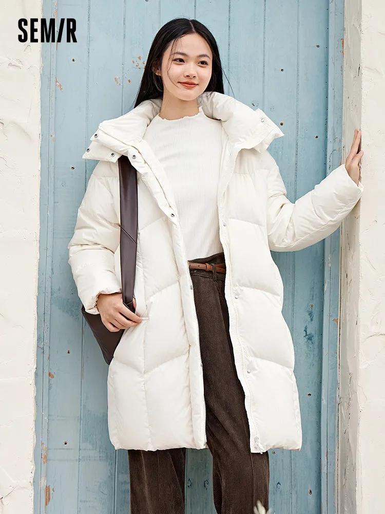 Women's long regular down jacket