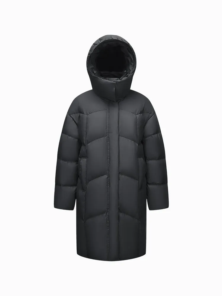 Women's long regular down jacket