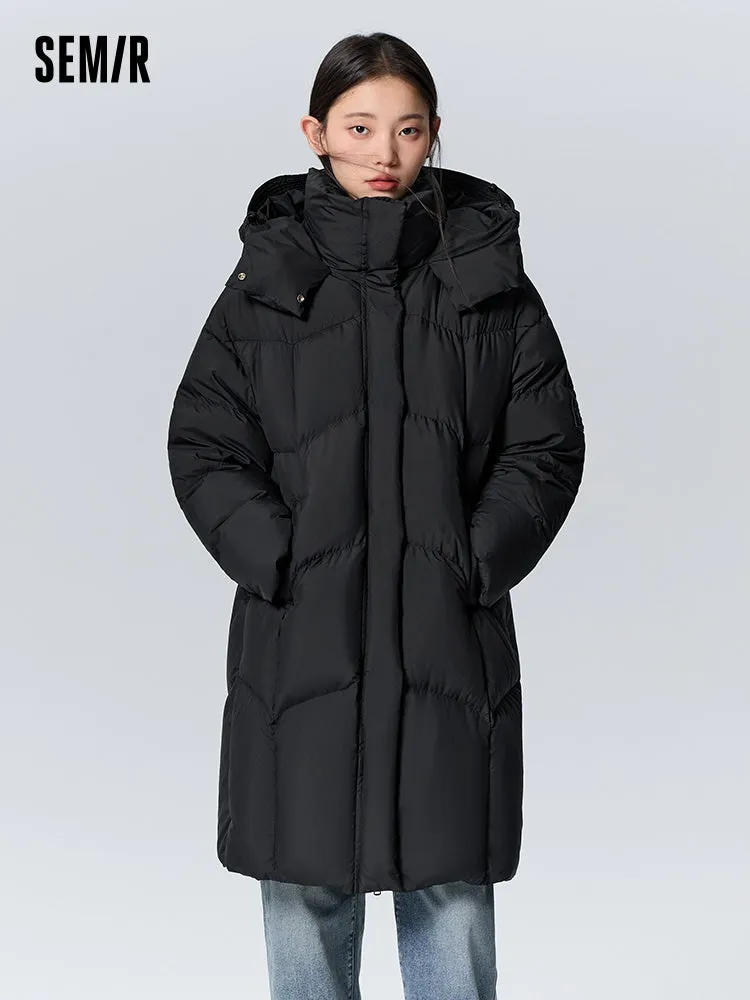 Women's long regular down jacket