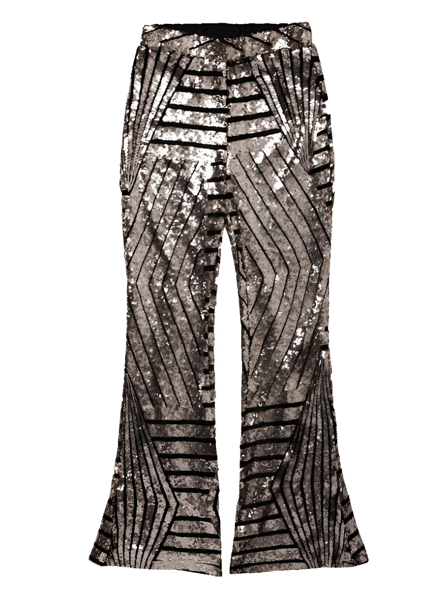 Women's Loose High Waist Wide Leg Sequin Pants