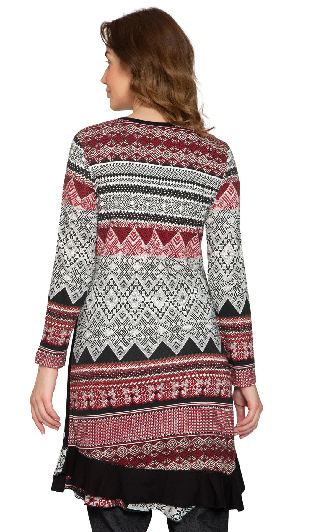 Women's Novelty Mixed Media Knit A-line Dress