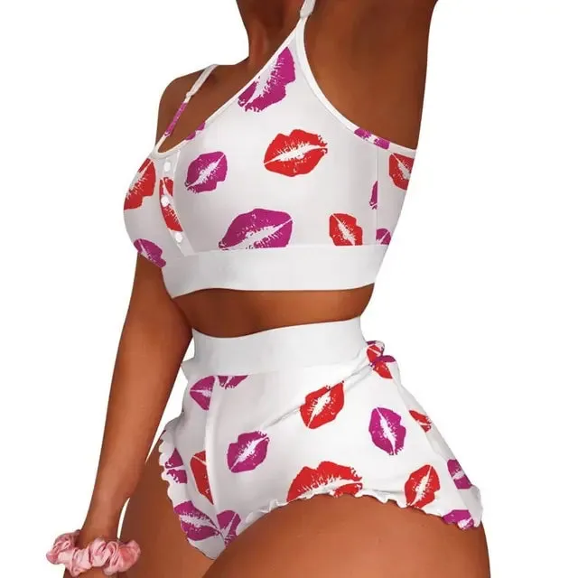 Women's Print Pajama Set: Adorable