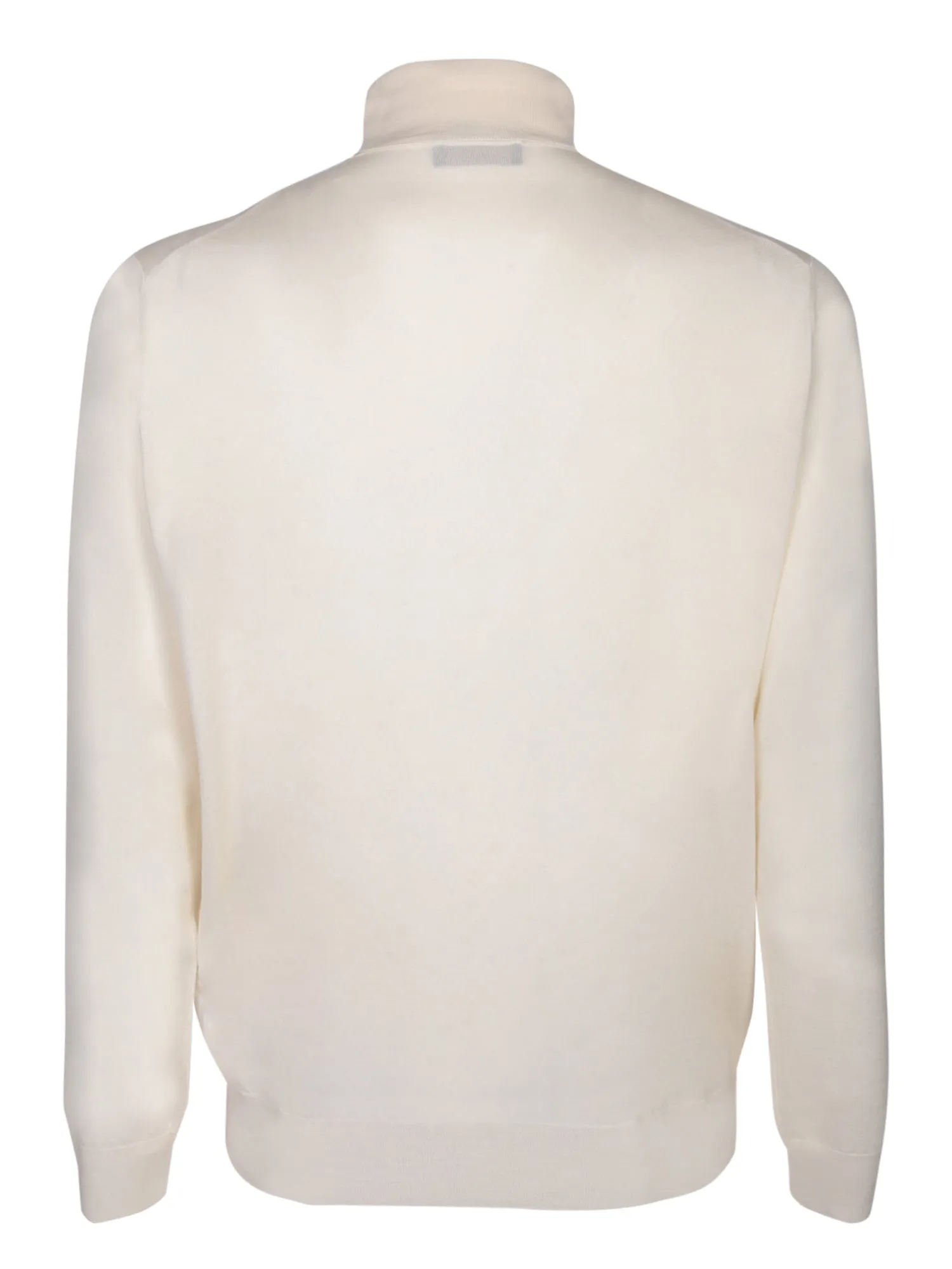 Wool-blend white pullover F18