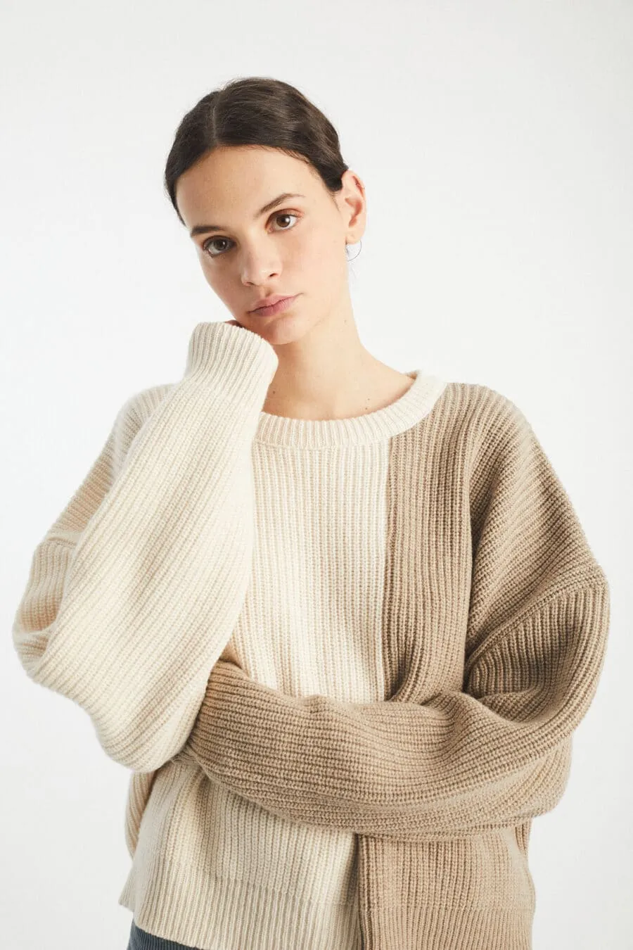 wool sweater - erich - bicolor