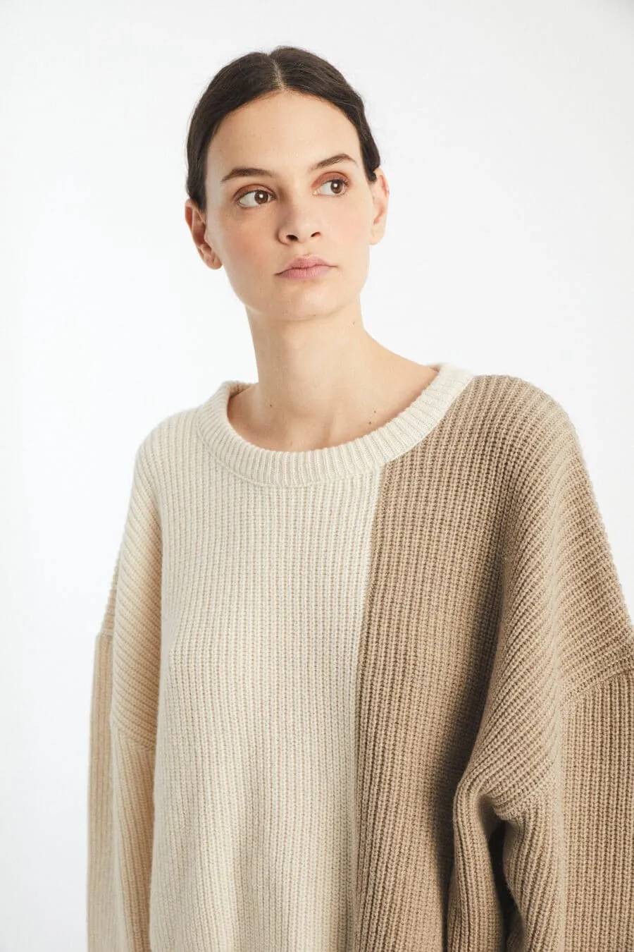 wool sweater - erich - bicolor